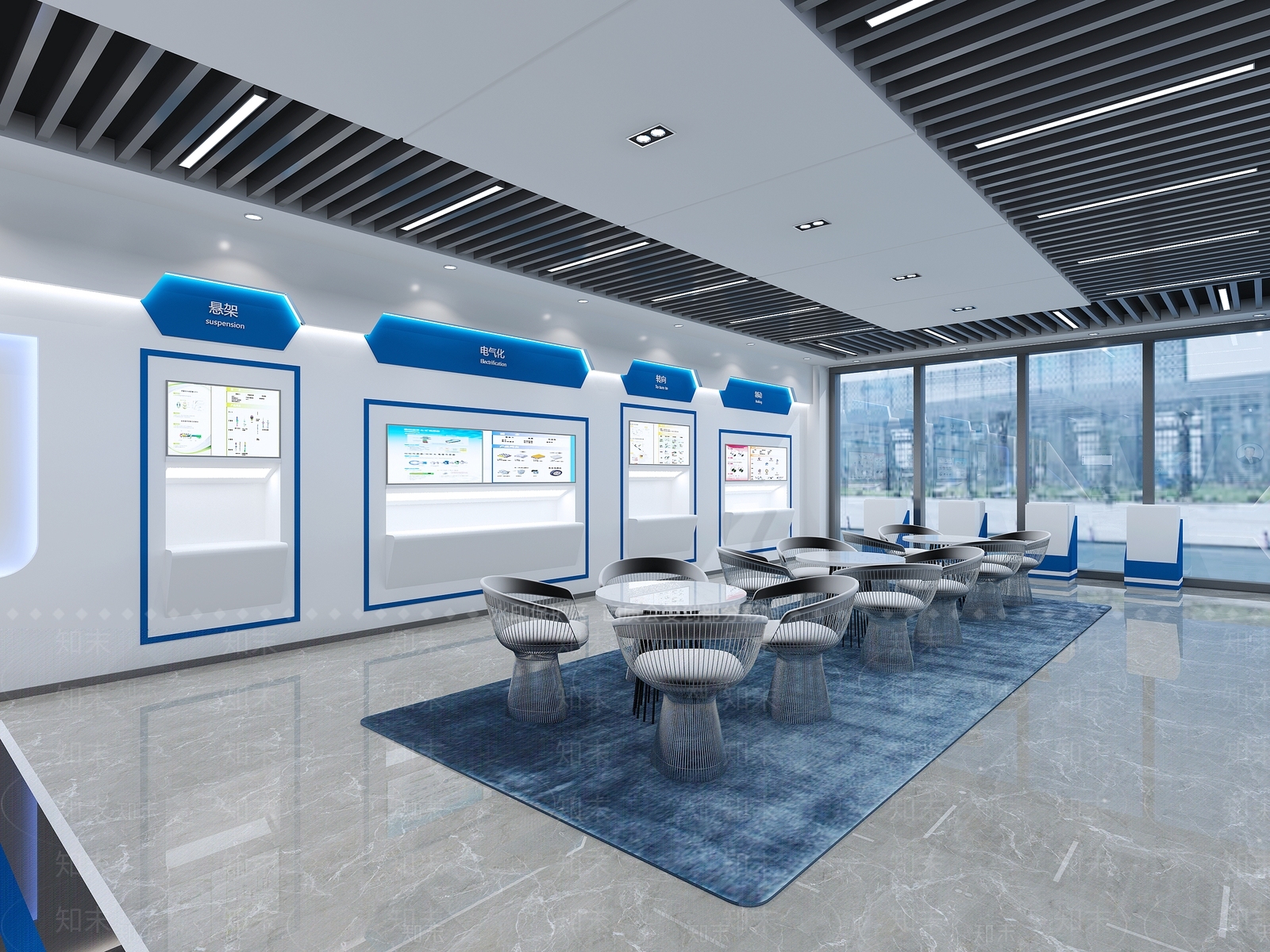 现代汽车零配件展厅3D模型下载【ID:663588977】