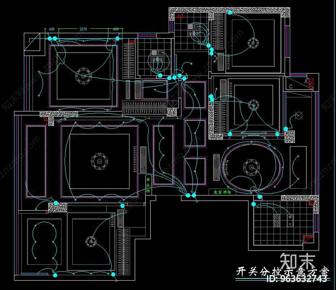 现代风格家装施工图施工图下载【ID:963632743】