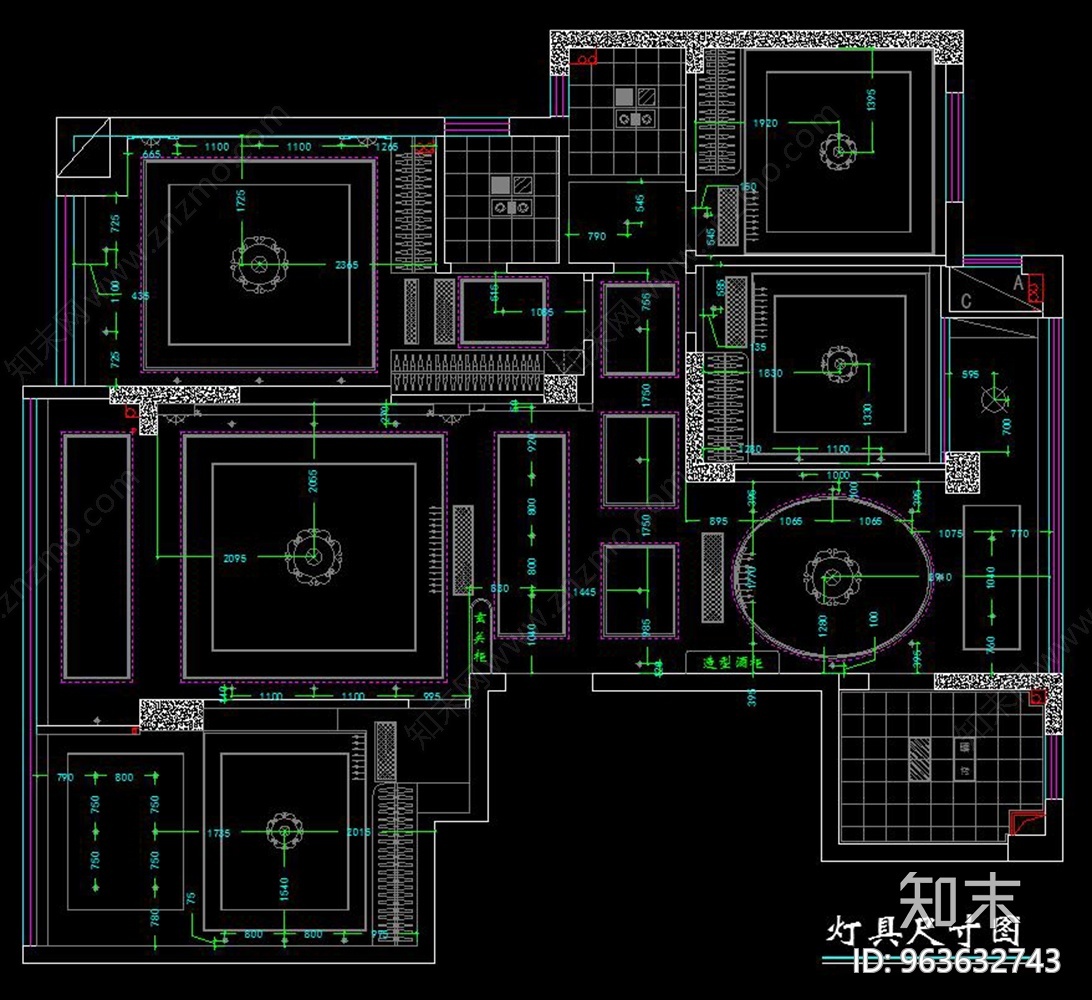 现代风格家装施工图施工图下载【ID:963632743】