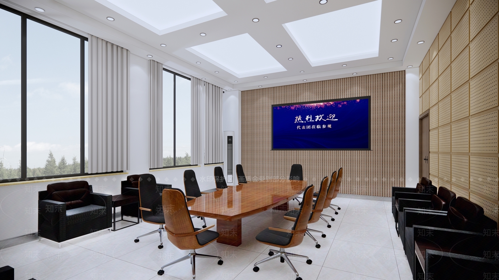 现代风格报告厅SU模型下载【ID:863635213】