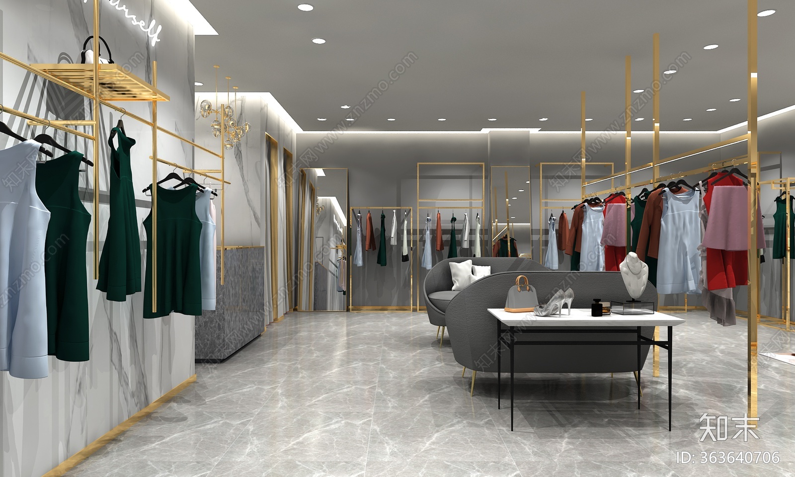 商场服装店施工图下载【ID:363640706】