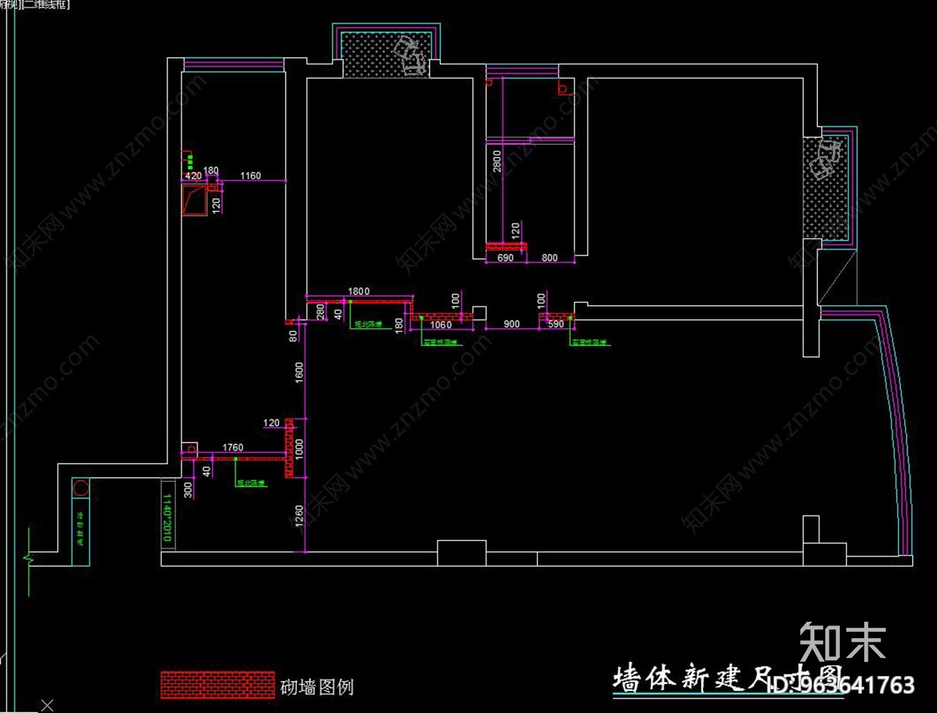 现代家装施工图cad施工图下载【ID:963641763】