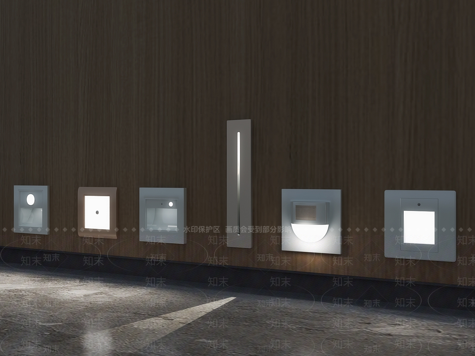 现代地脚灯3D模型下载【ID:263647497】