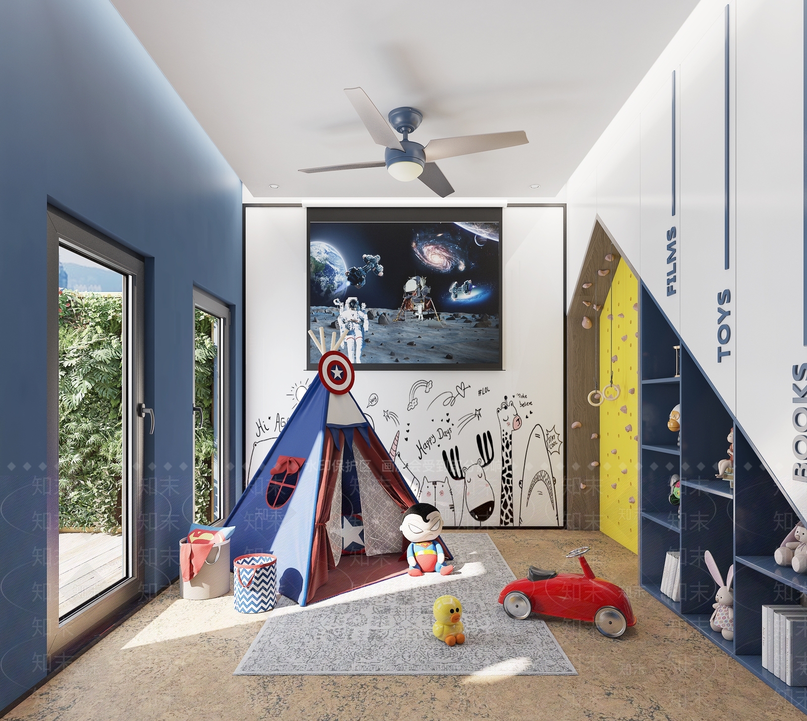 现代儿童玩具房3D模型下载【ID:163674279】