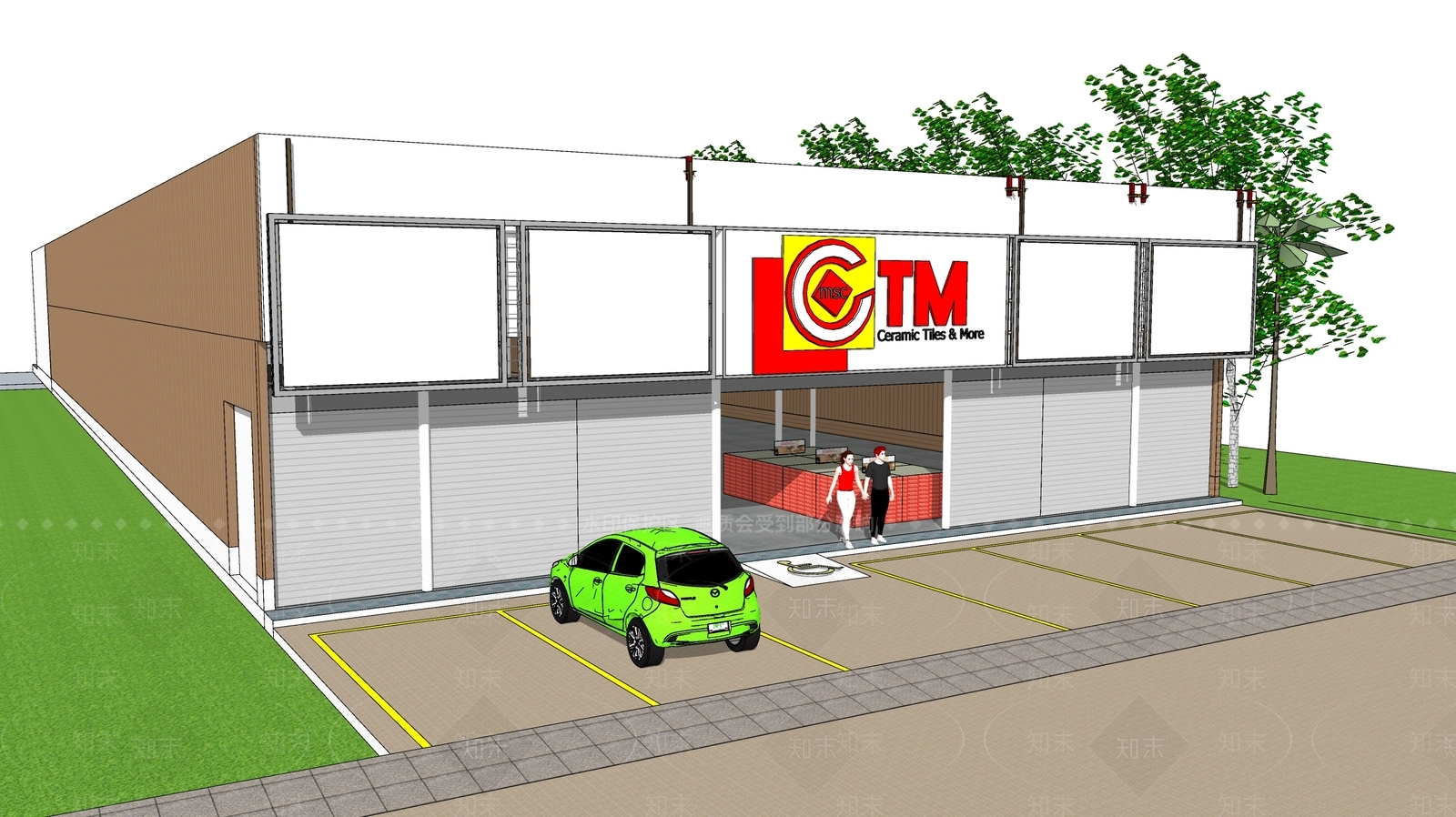 现代风格大卖场SU模型下载【ID:463759006】