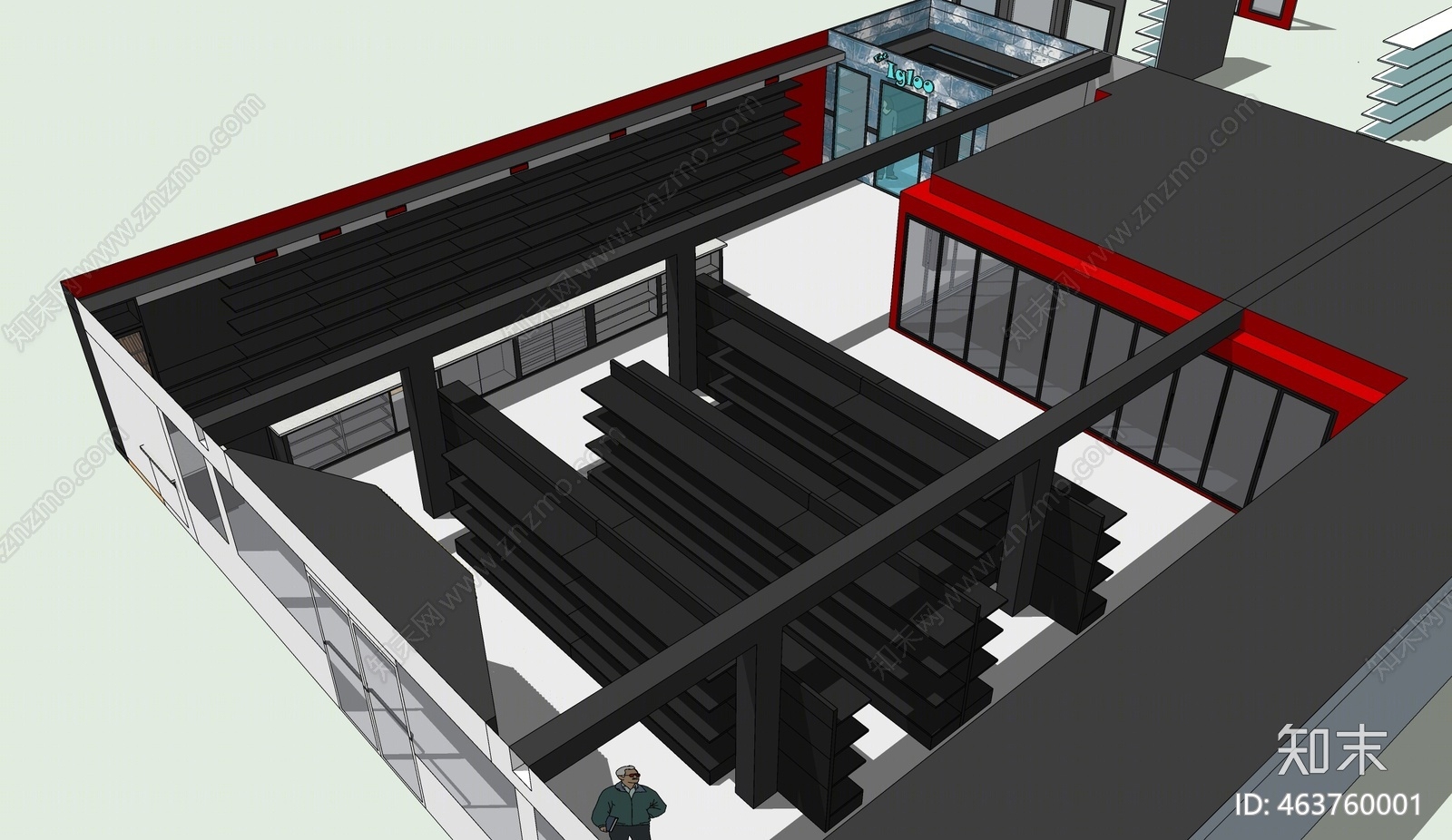 现代风格大卖场SU模型下载【ID:463760001】
