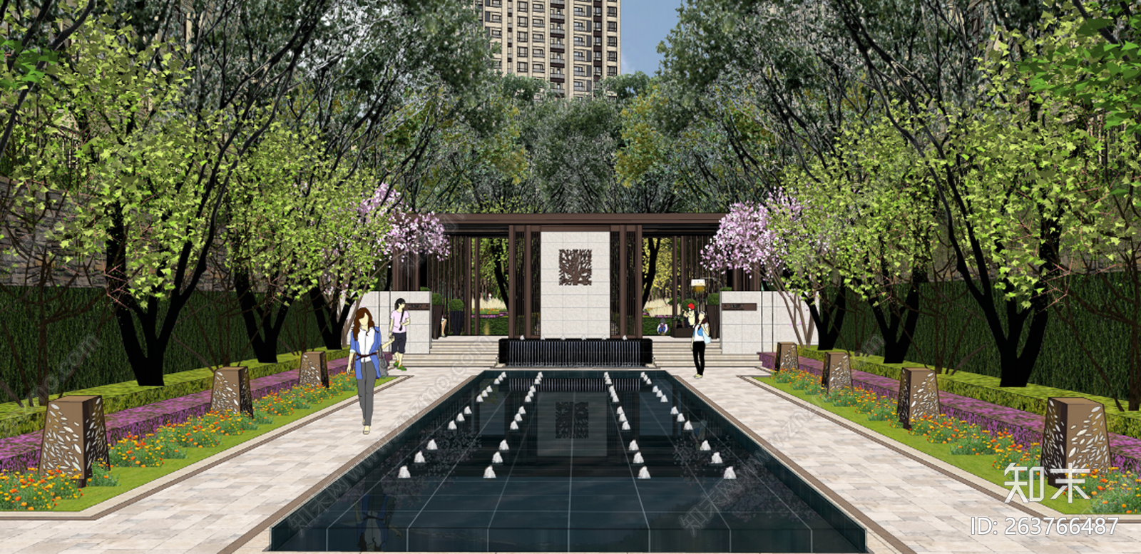 园建展示区cad施工图下载【ID:263766487】