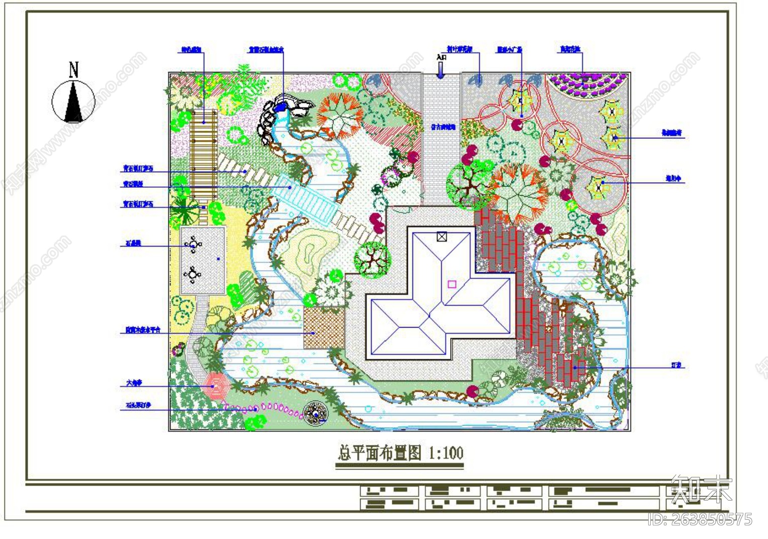 别墅庭院景观整套施工图下载