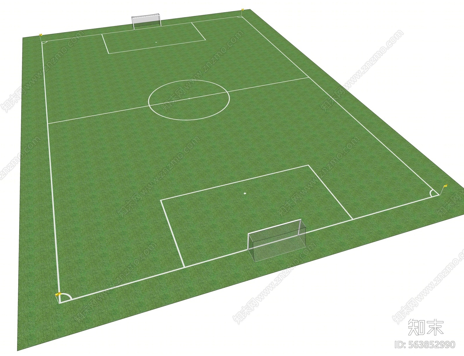现代风格足球场SU模型下载【ID:563852990】