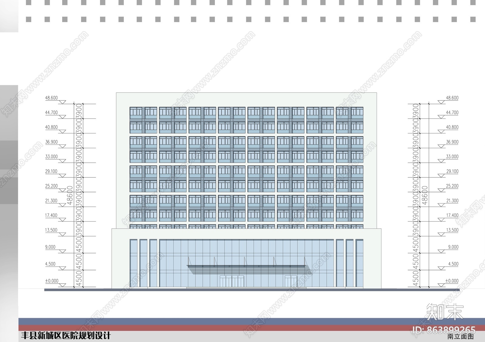 丰县新城区医院cad施工图下载【ID:863899265】