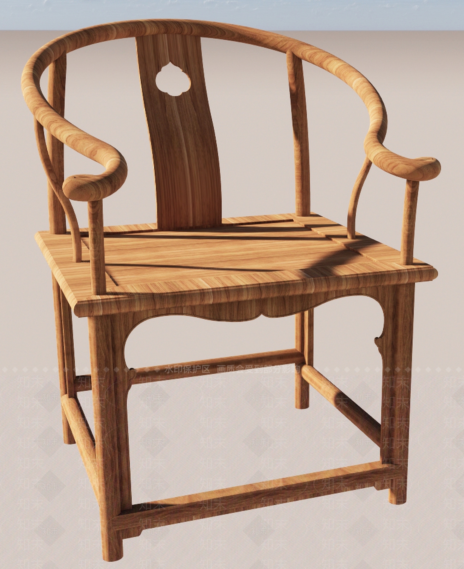 中式风格圈椅SU模型下载【ID:463938555】