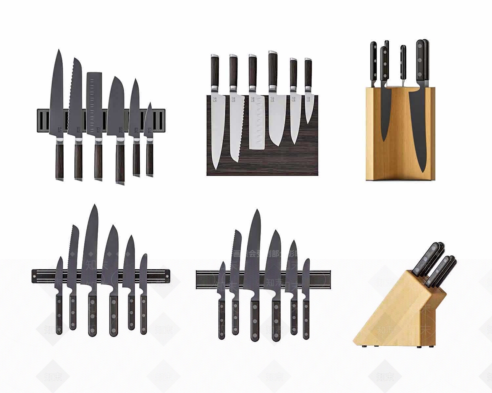 现代刀具组合3D模型下载【ID:963960462】