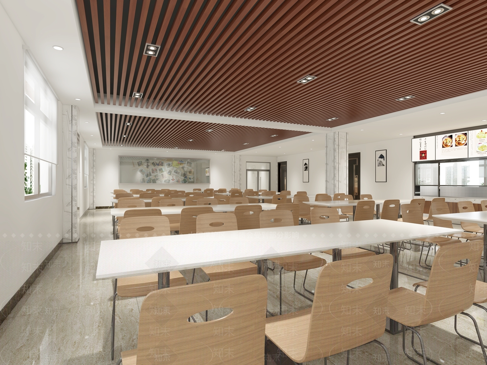 现代公司食堂3D模型下载【ID:764004786】