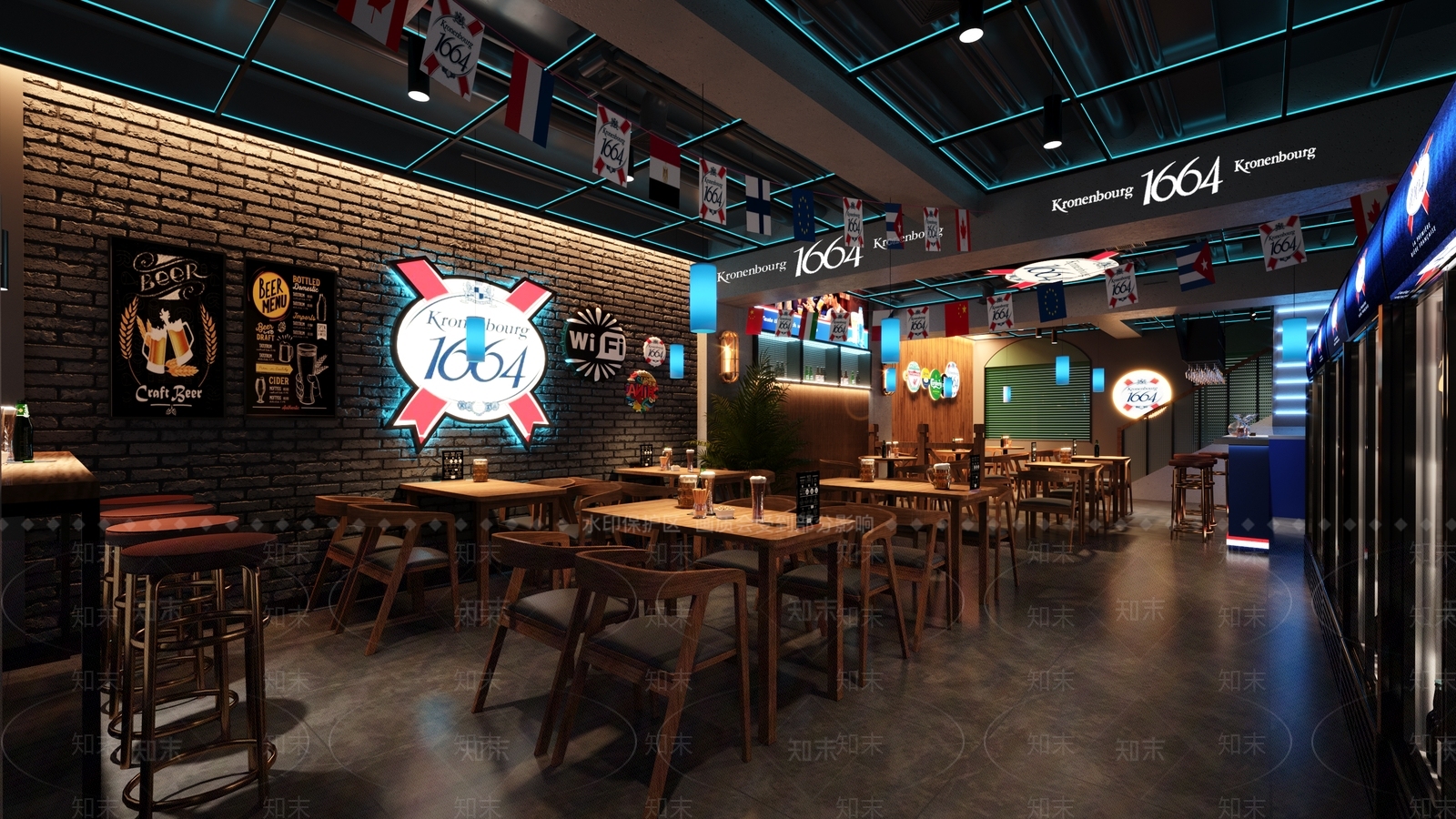 现代酒吧3D模型下载【ID:264007987】
