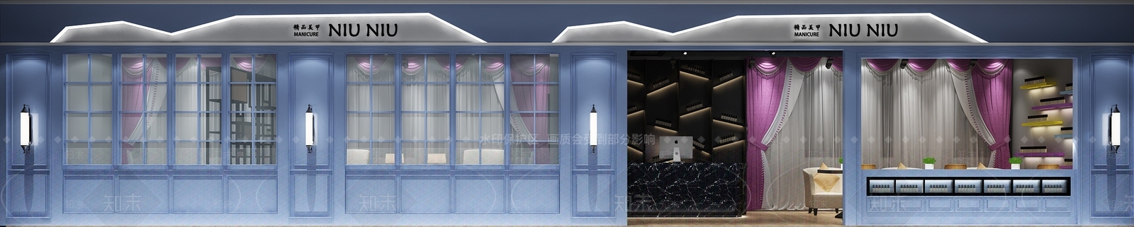简欧美甲店3D模型下载【ID:264008005】