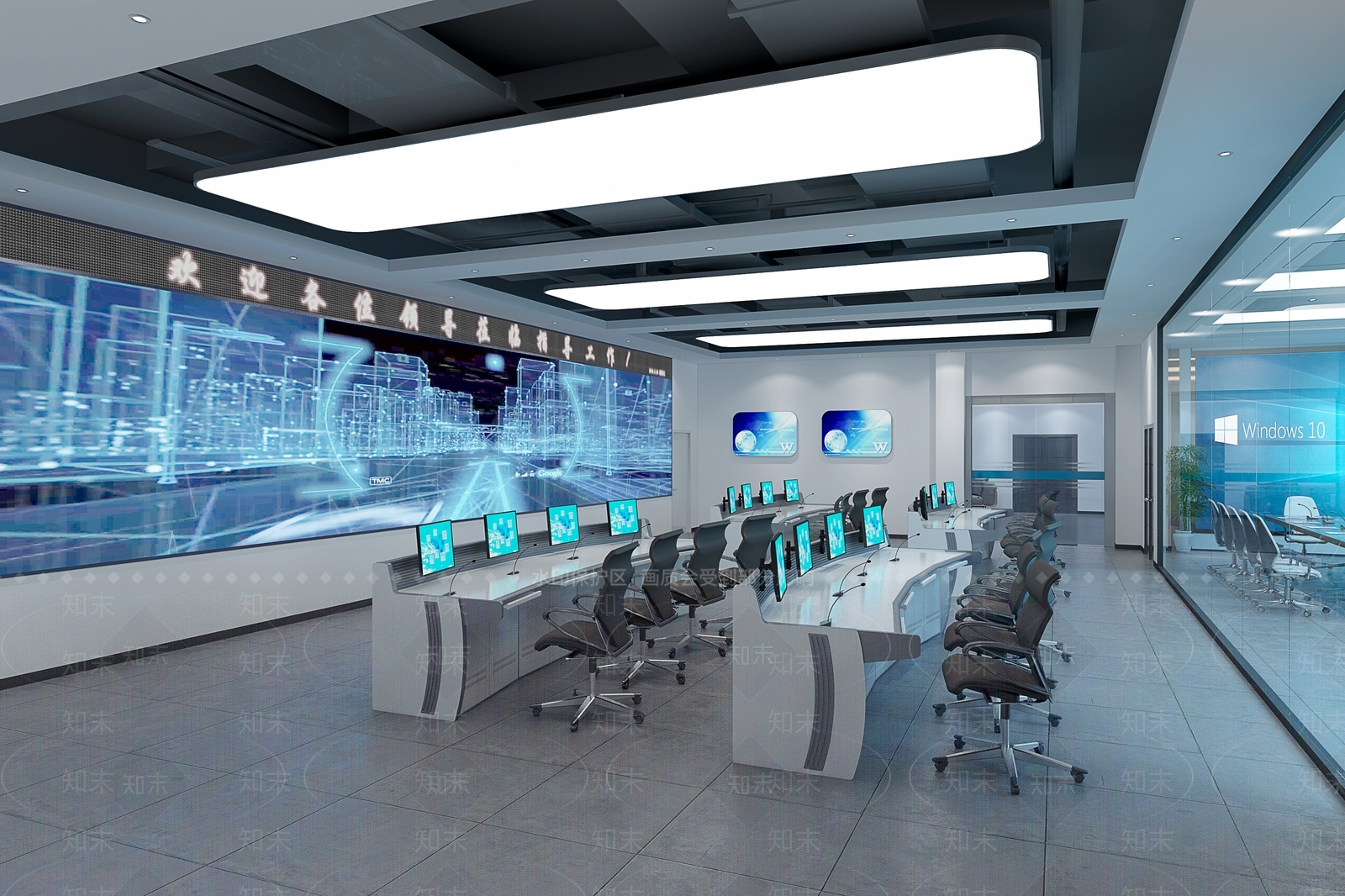 现代指挥中心3D模型下载【ID:764012655】