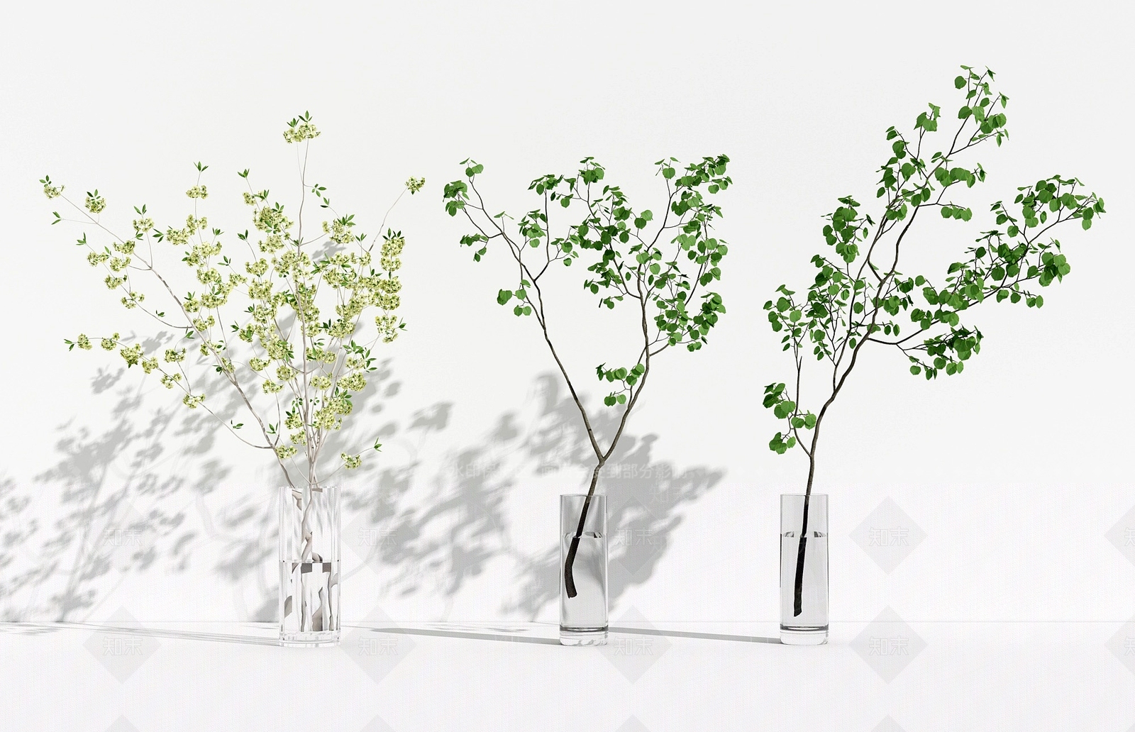 现代玻璃花瓶3D模型下载【ID:364013802】