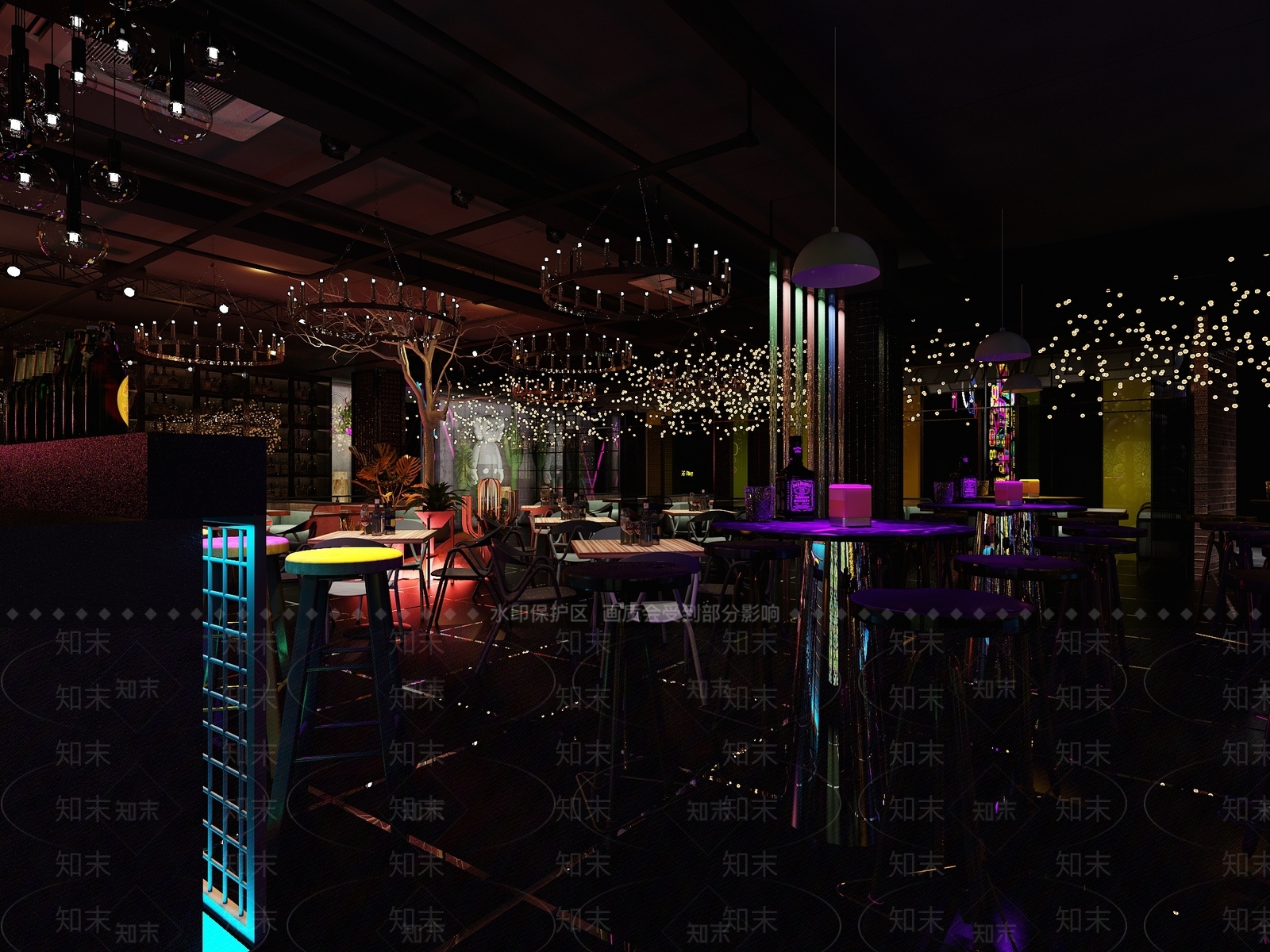 现代酒吧3D模型下载【ID:964077404】