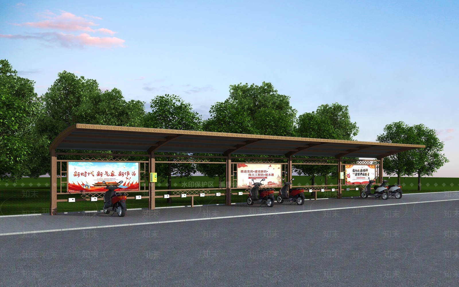 现代城市雕塑小品3D模型下载【ID:864094370】