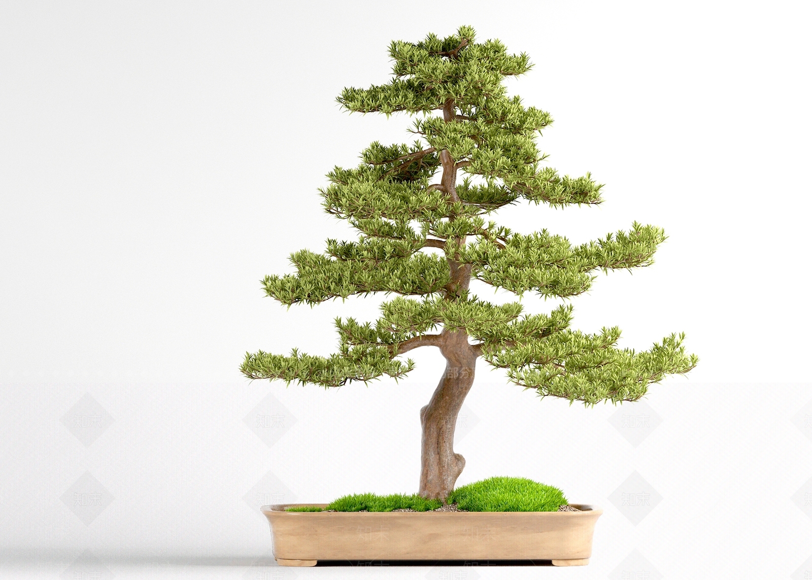 新中式盆栽3D模型下载【ID:364106890】
