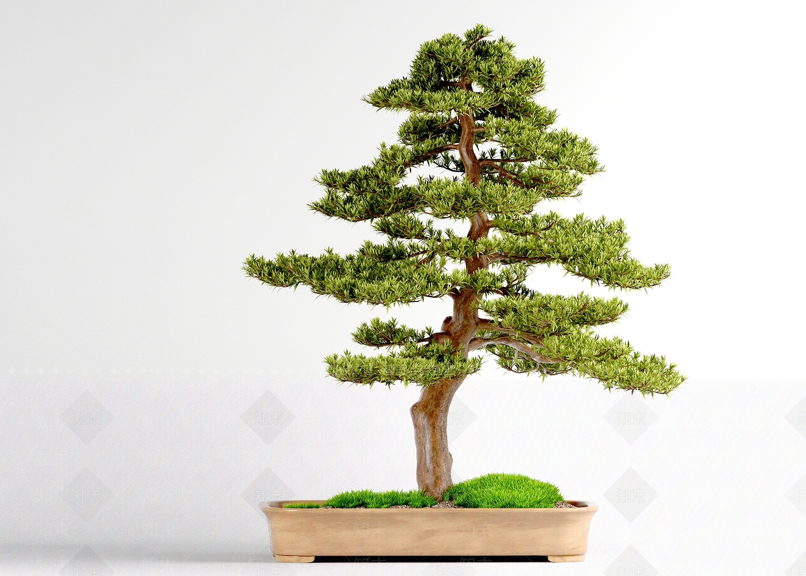 新中式盆栽3D模型下载【ID:364106890】