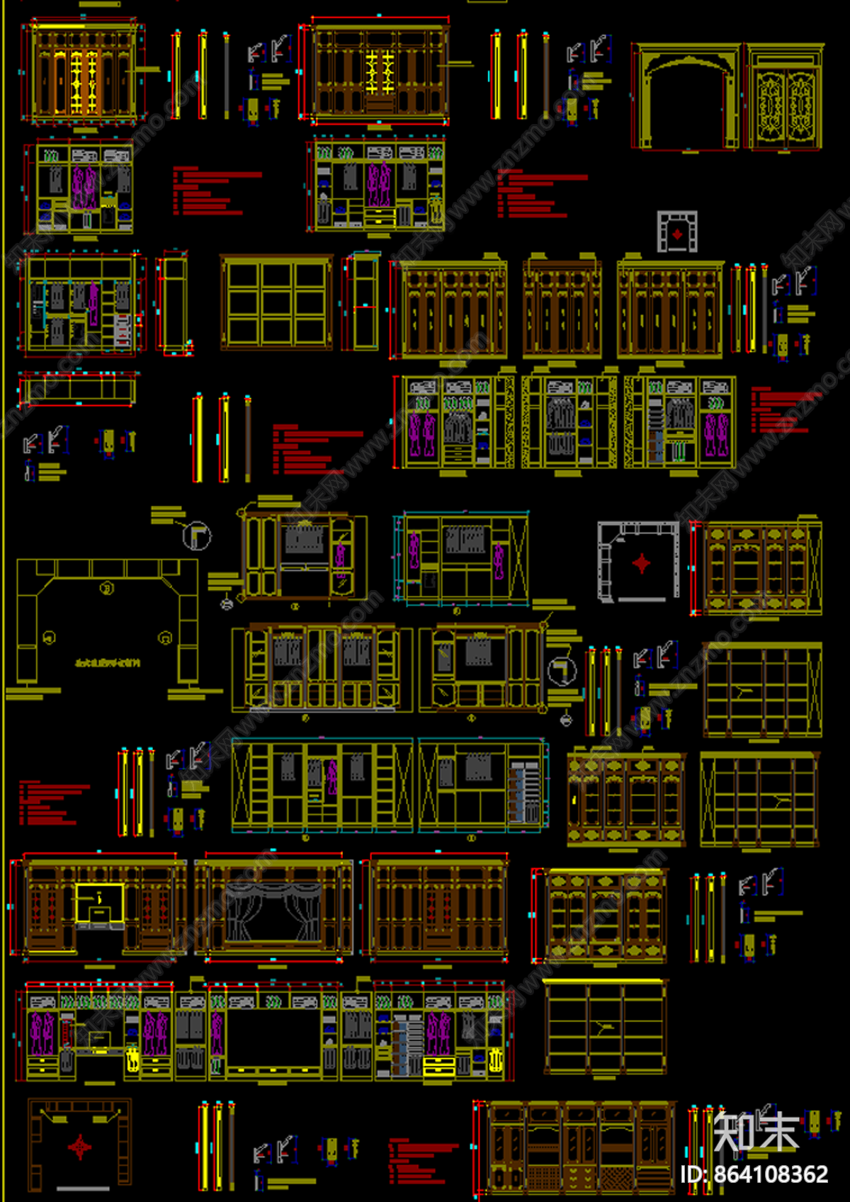 cad素材cad施工图下载【ID:864108362】
