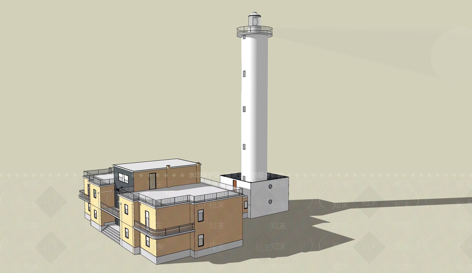 北欧风格景观小建筑SU模型下载【ID:664133738】