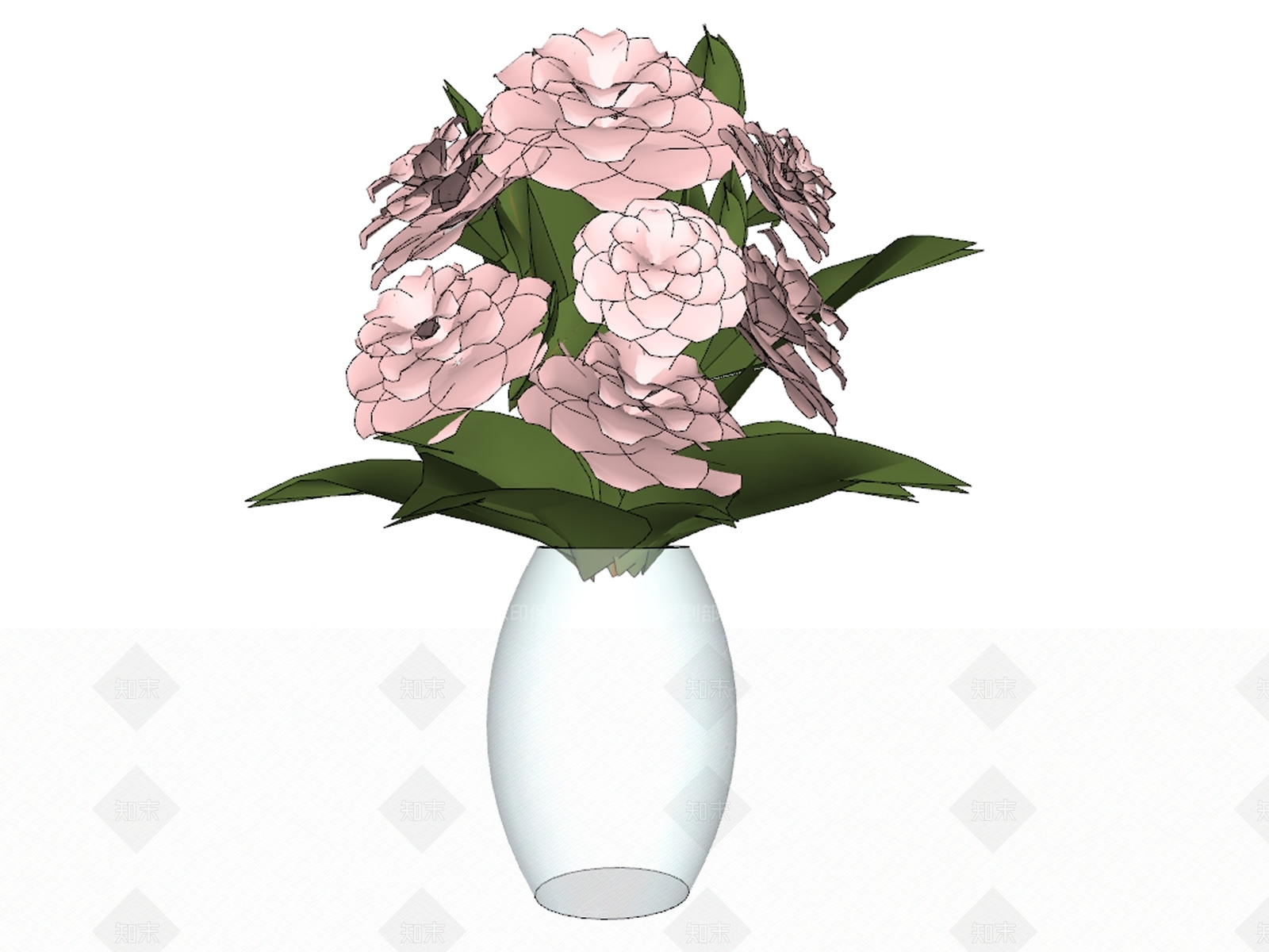 现代风格花瓶SU模型下载【ID:164134598】