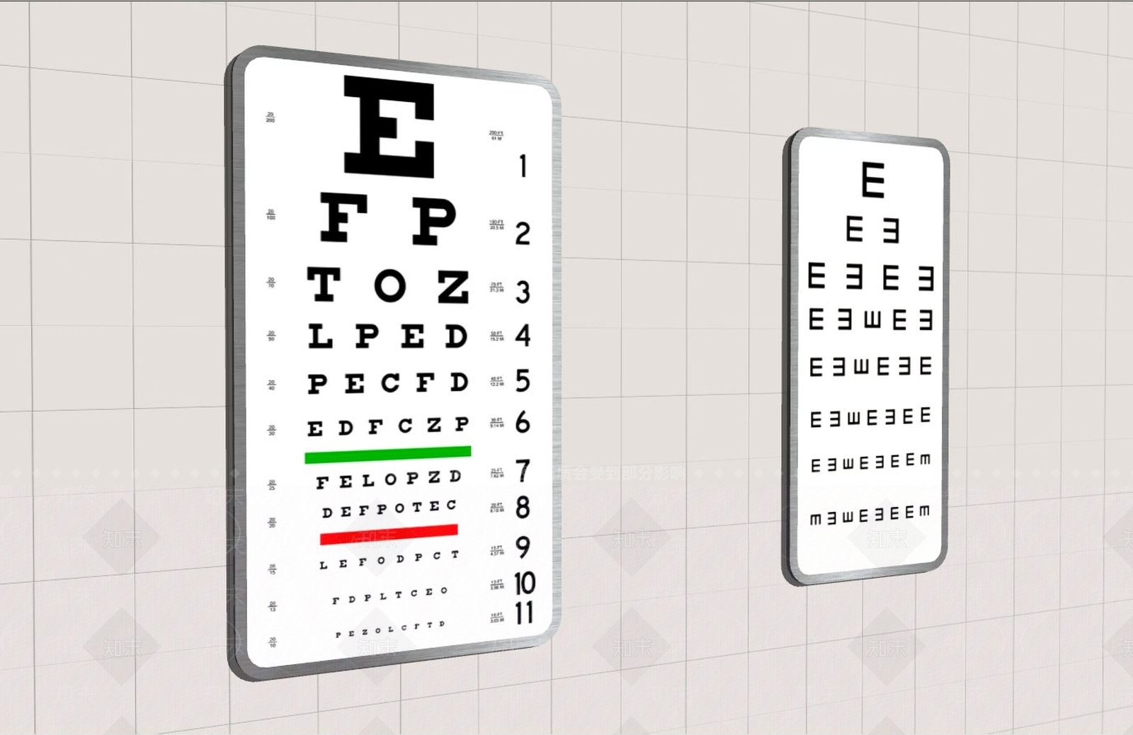 现代风格视力表SU模型下载【ID:964137433】