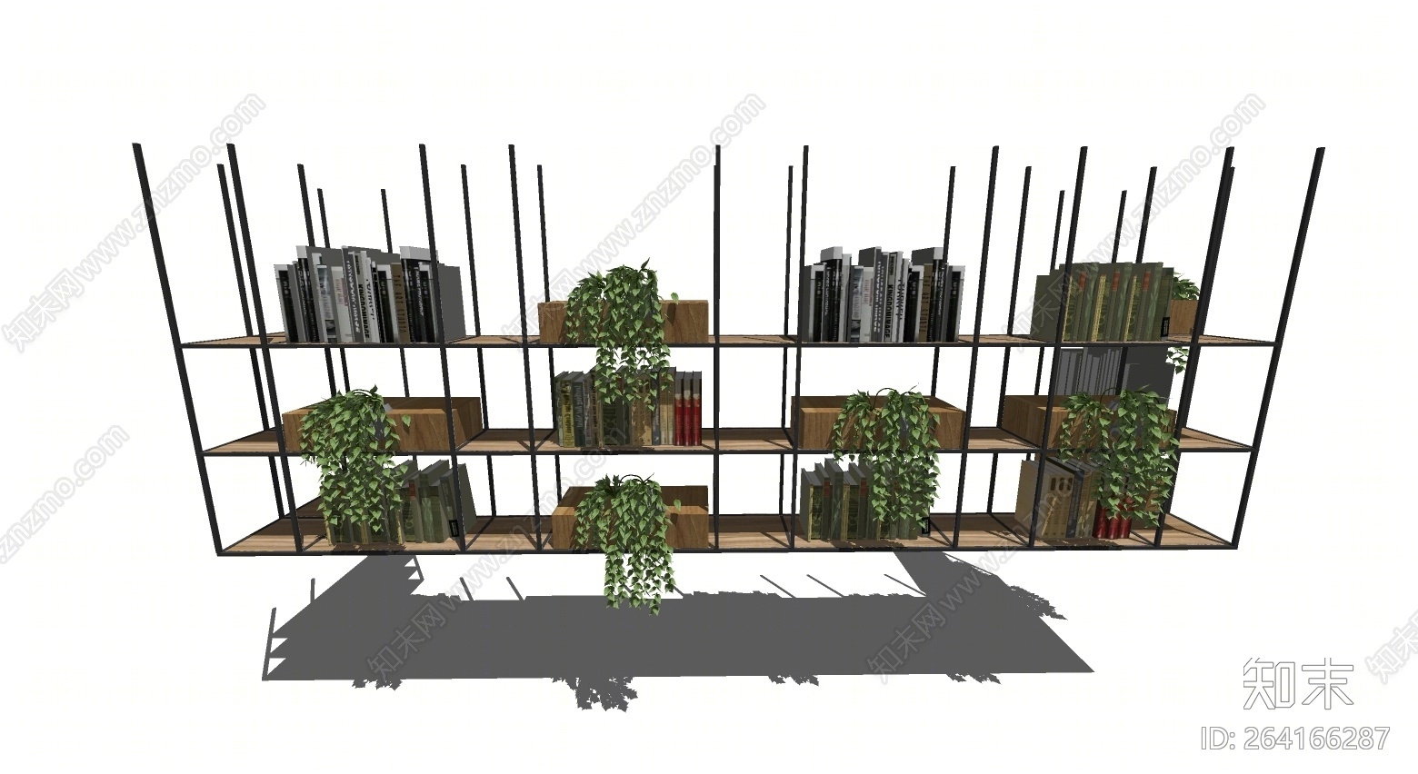工业风格装饰架SU模型下载【ID:264166287】