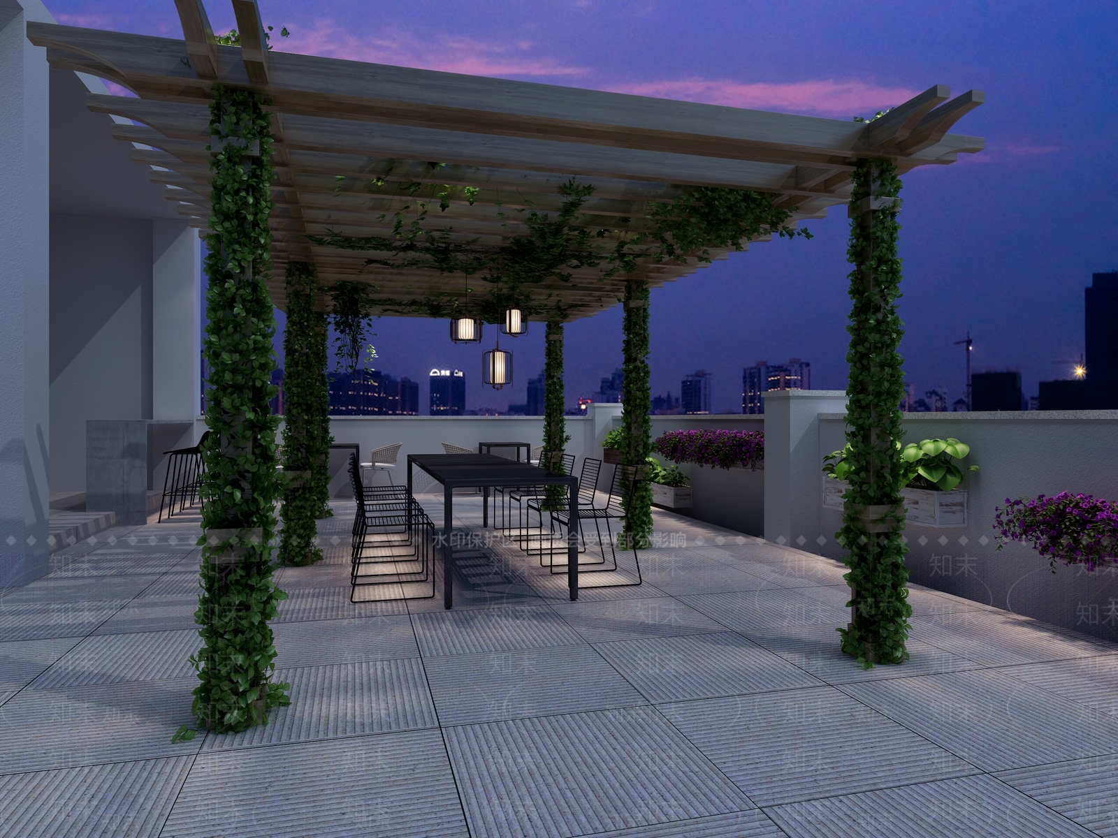 工业风别墅露台3D模型下载【ID:964194291】