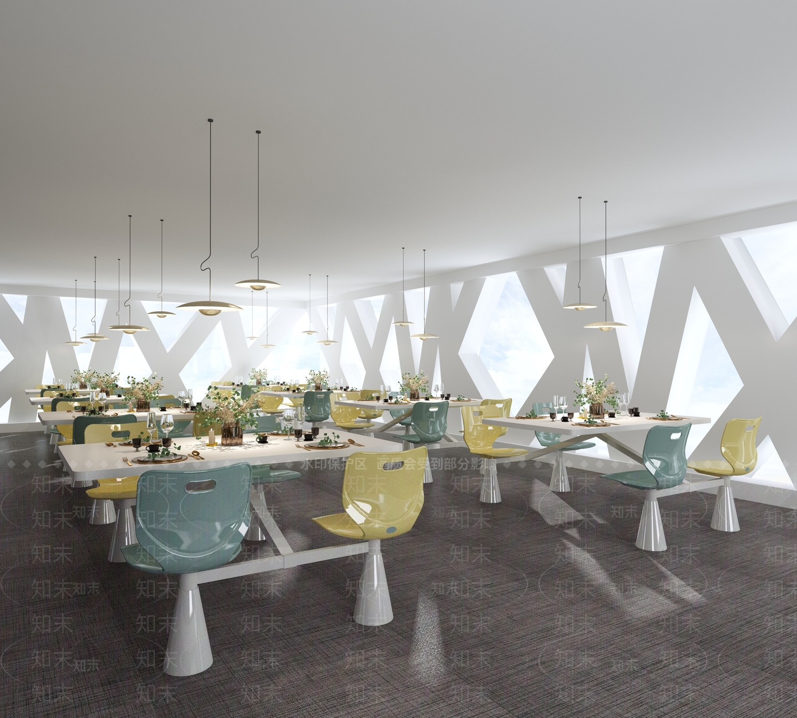 现代食堂3D模型下载【ID:764206718】