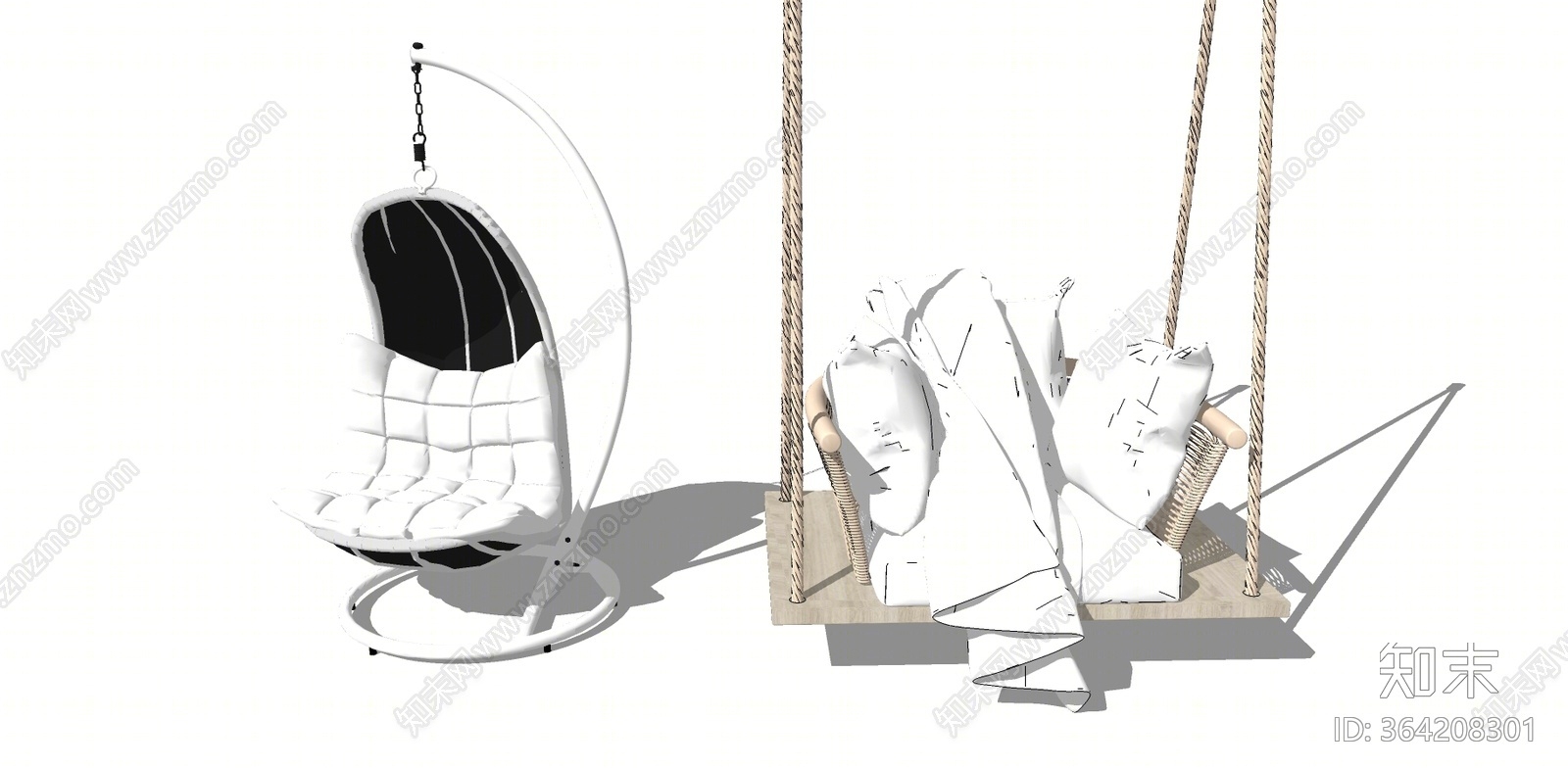 北欧风格吊椅SU模型下载【ID:364208301】