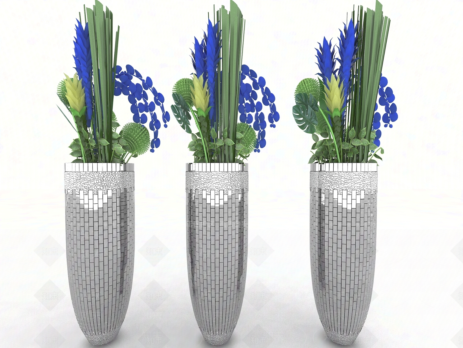 现代风格植物装饰品3D模型下载【ID:364219897】