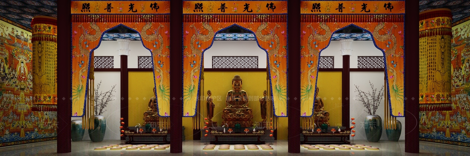 中式寺庙3D模型下载【ID:564253665】