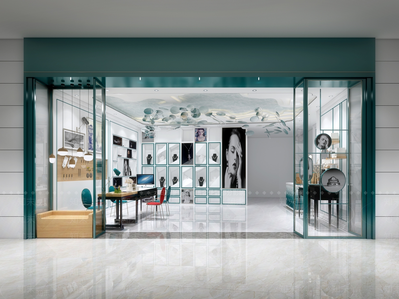 现代珠宝店3D模型下载【ID:564263807】