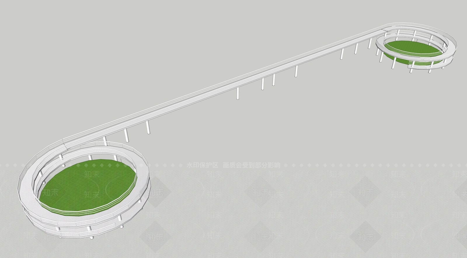 现代风格天桥SU模型下载【ID:964273338】