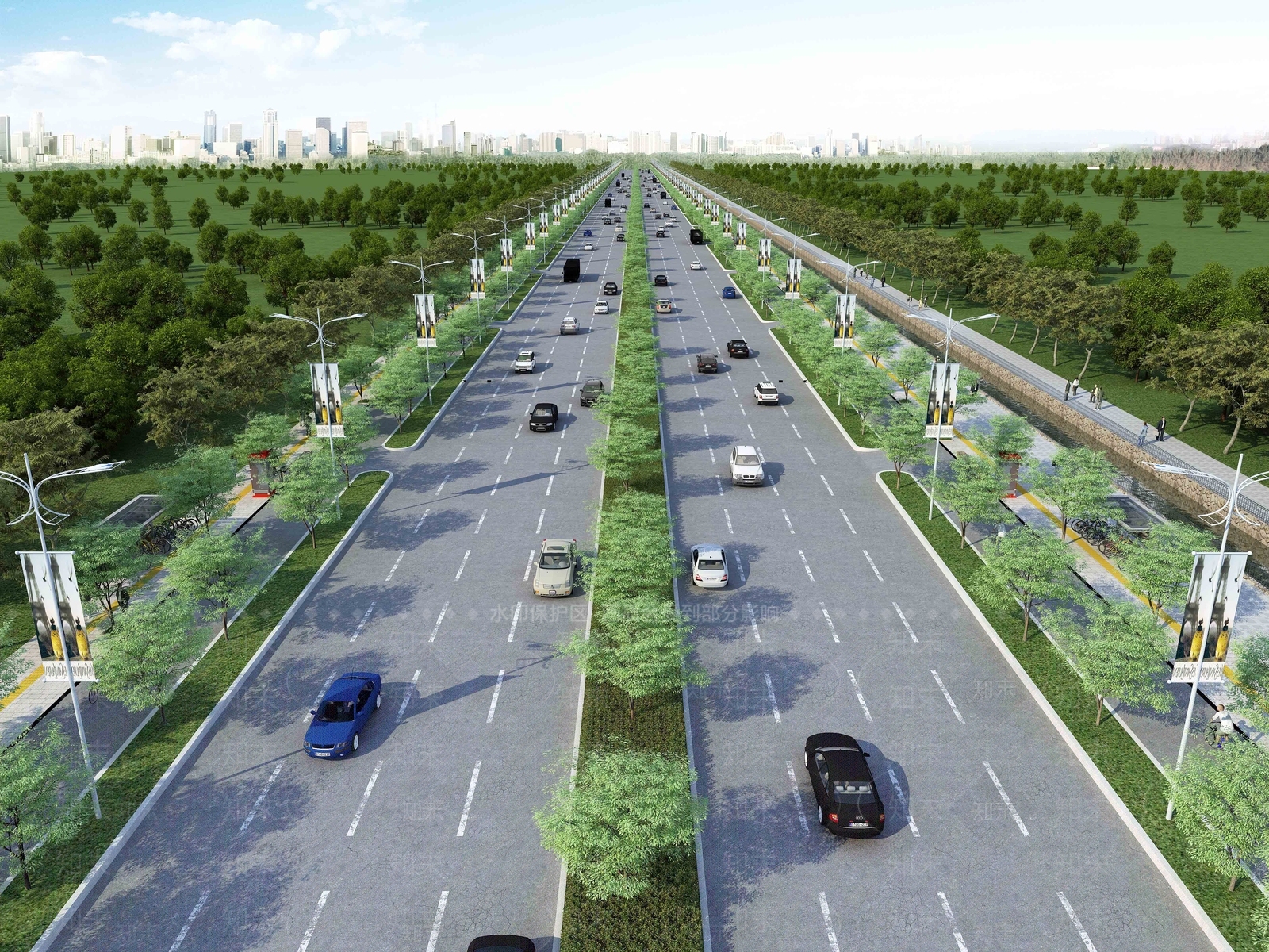 现代道路公路俯瞰图规划3D模型下载【ID:464770325】