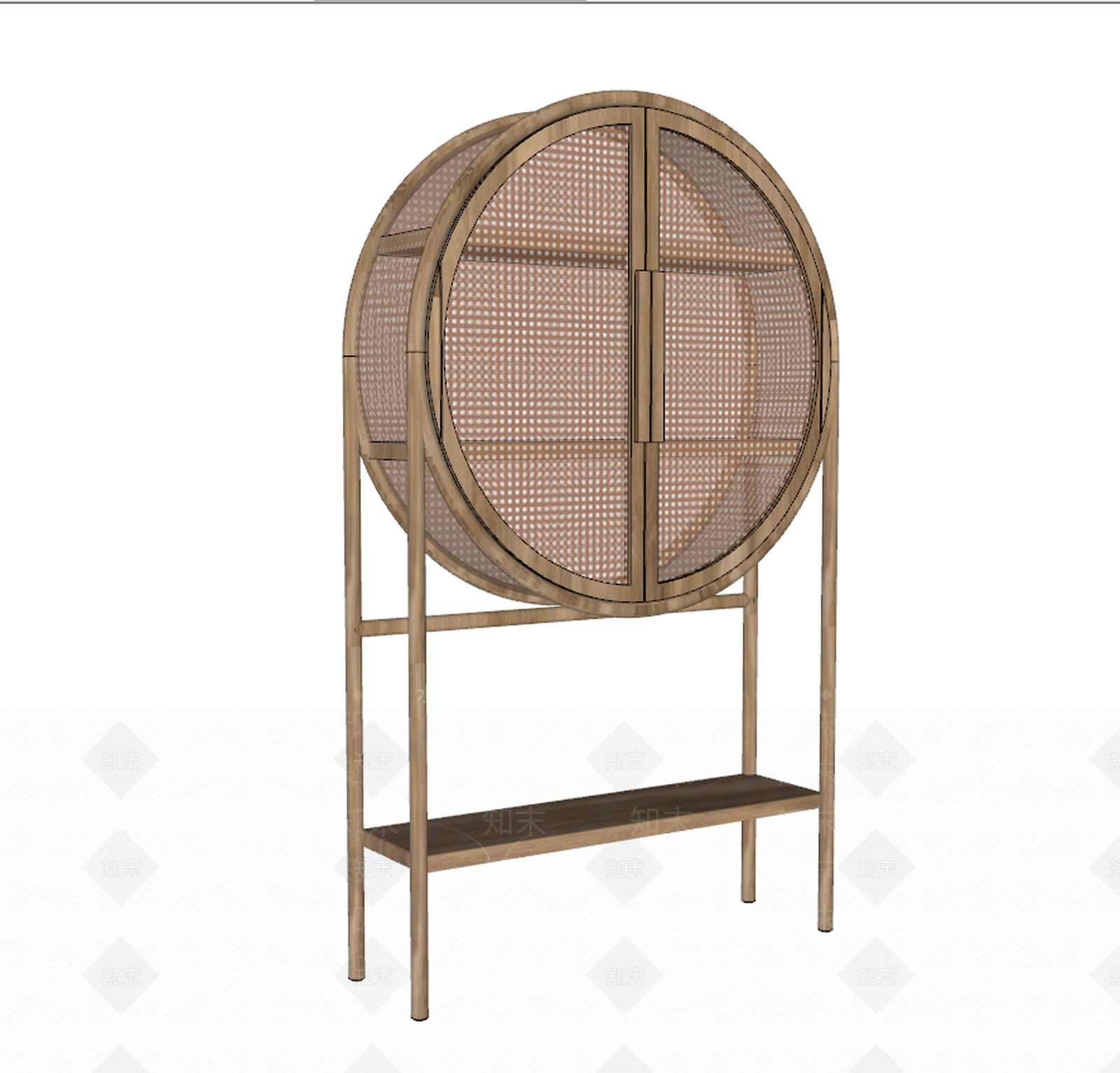 日式风格陈列柜SU模型下载【ID:364860394】