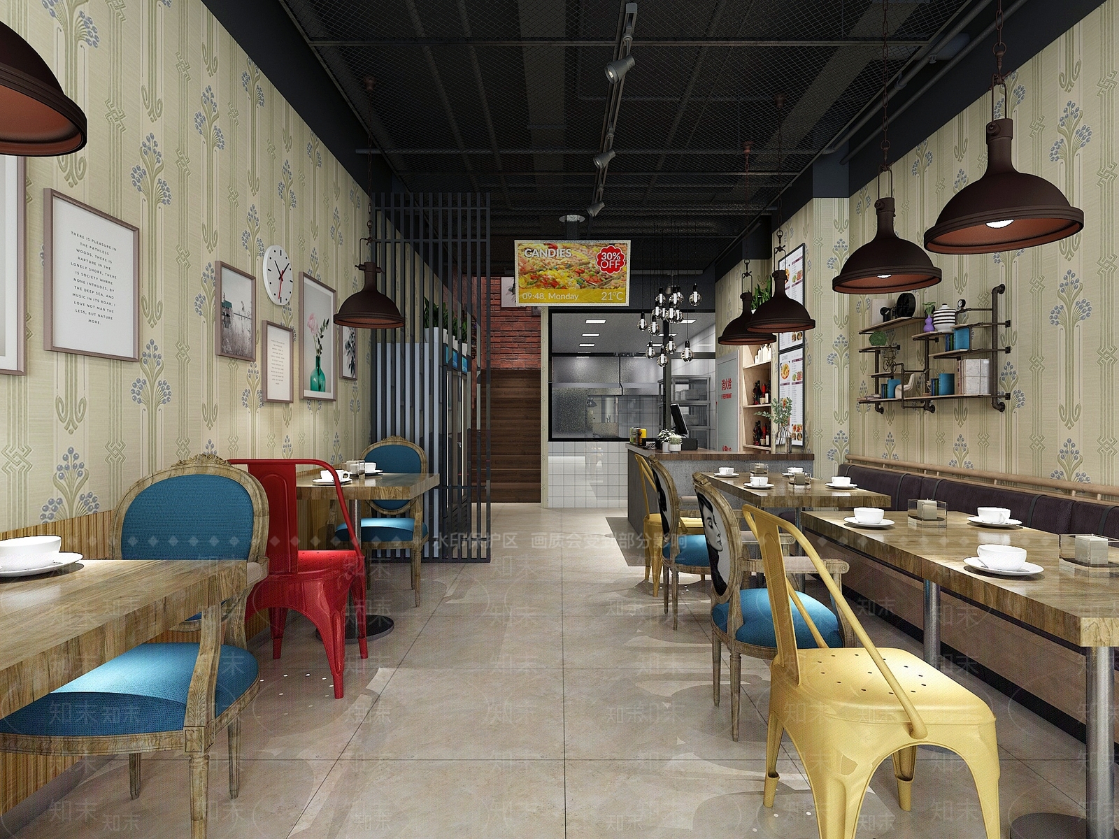 工业风烧烤店3D模型下载【ID:364922925】