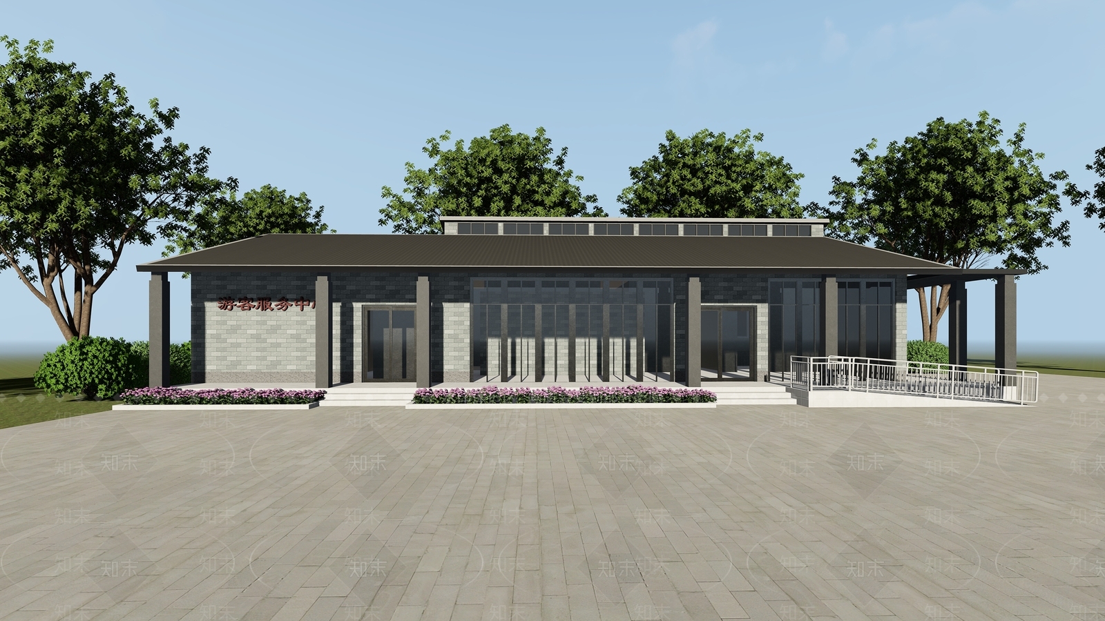 新中式风格景观小建筑SU模型下载【ID:664924772】