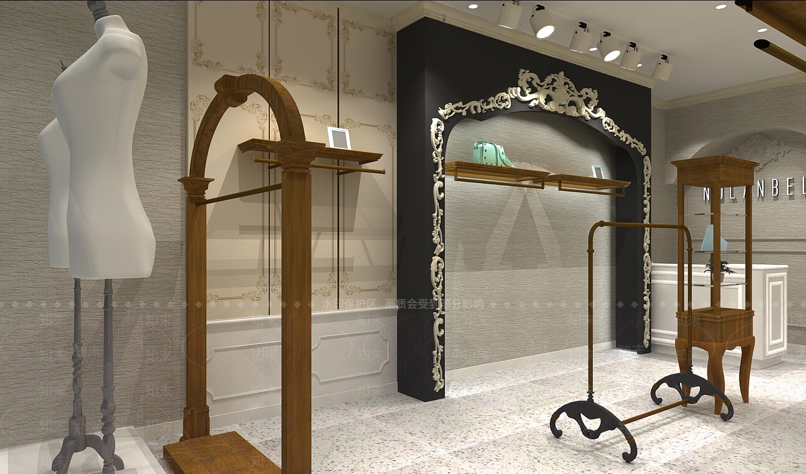 北欧服装店设计3D模型下载【ID:964952335】