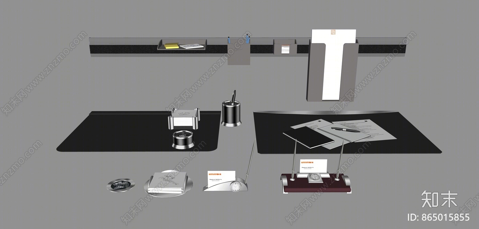现代风格办公用品组合SU模型下载【ID:865015855】