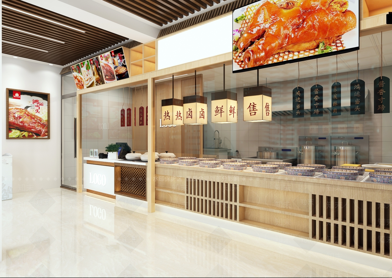 日式卤肉店3D模型下载【ID:565016325】