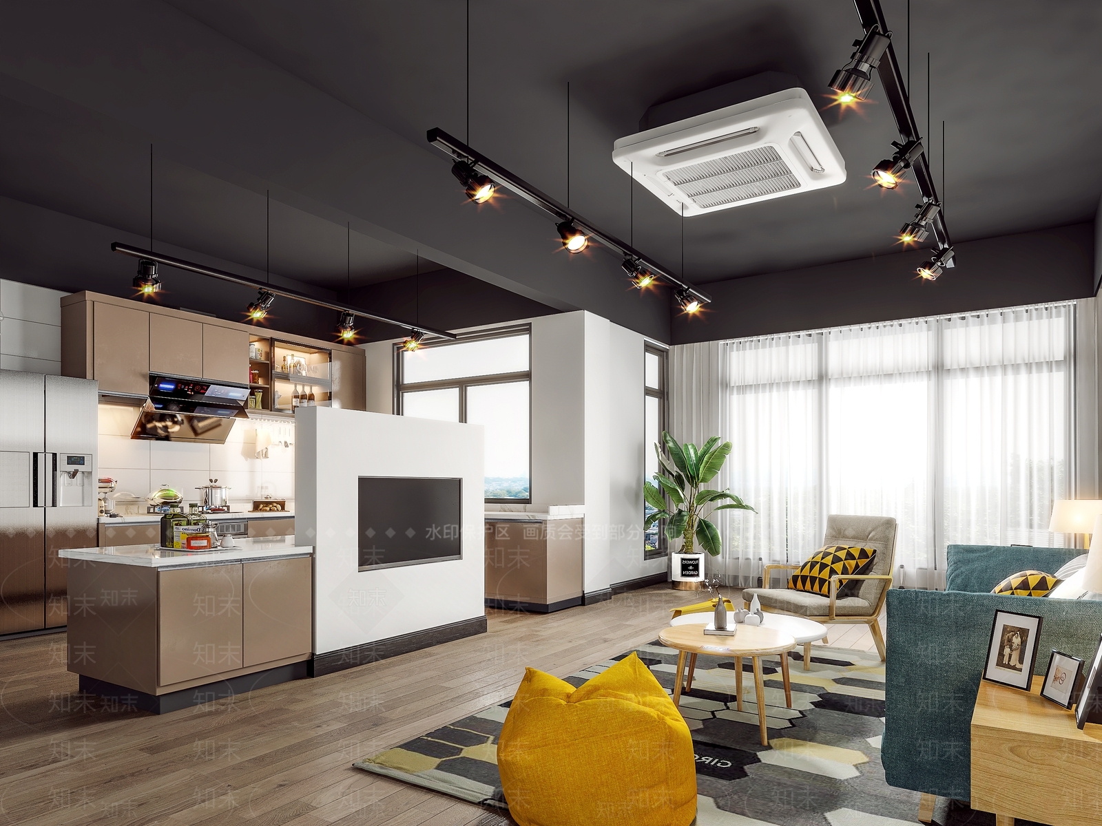 北欧单身公寓3D模型下载【ID:965027714】