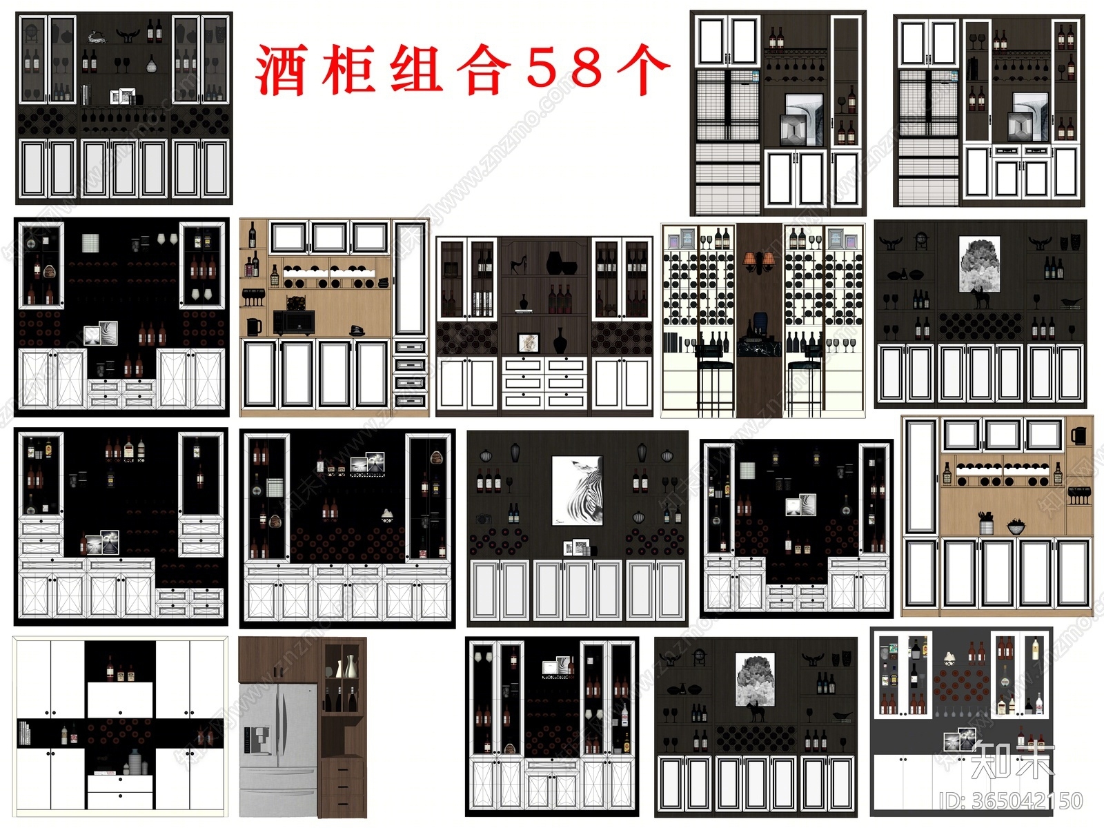 现代风格室内家具SU模型下载【ID:365042150】