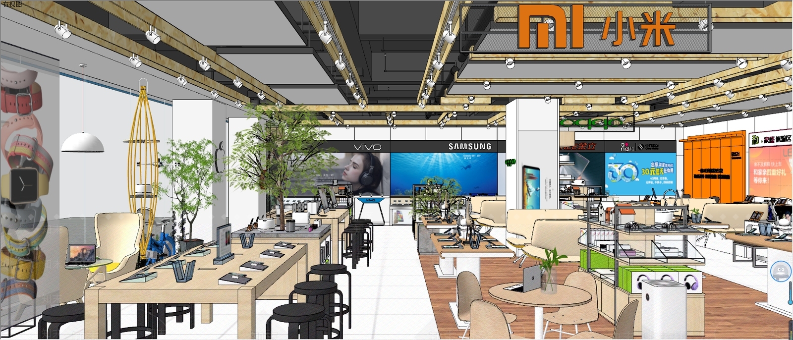 工业风格数码店SU模型下载【ID:165042655】