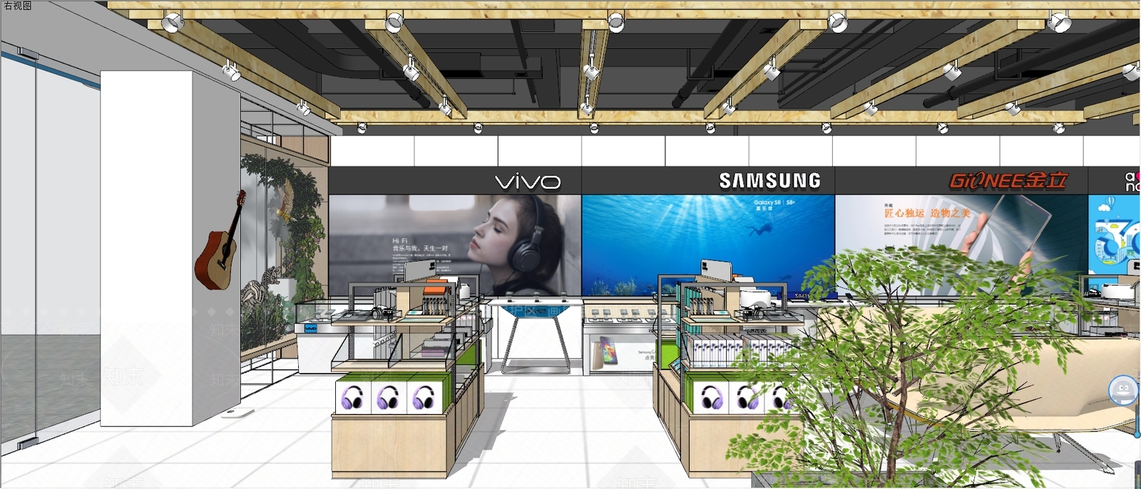 工业风格数码店SU模型下载【ID:165042655】