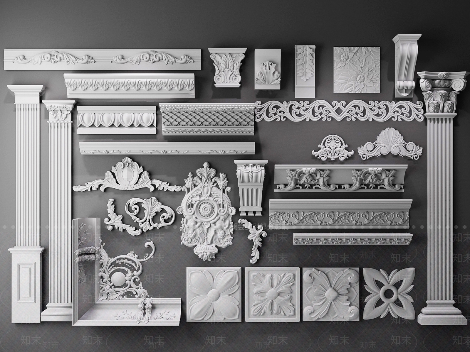 简欧角线3D模型下载【ID:965044914】