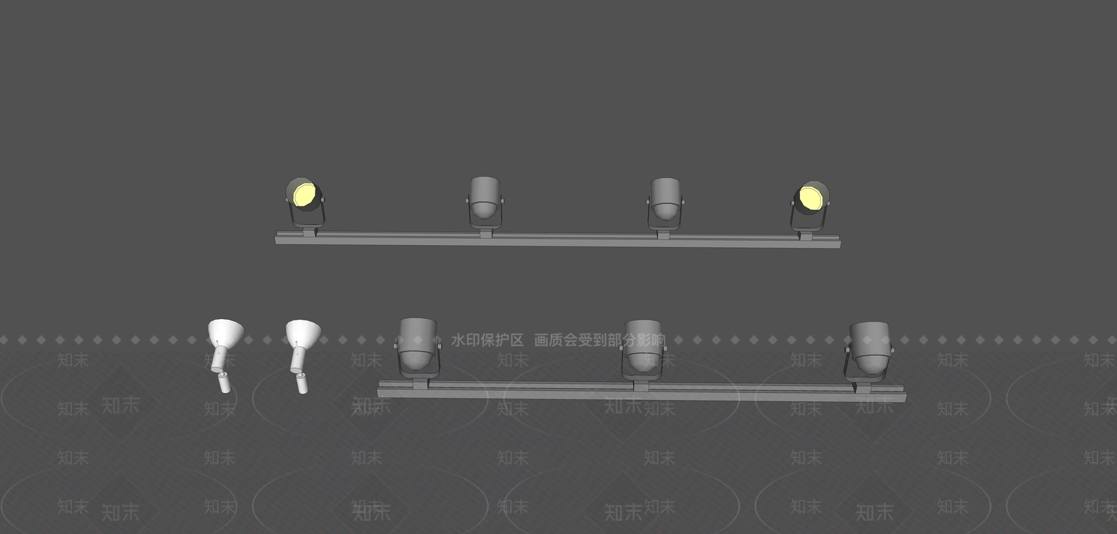 现代风格舞台灯饰SU模型下载【ID:965071422】